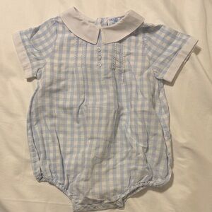 Linen gingham romper
